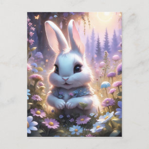Dit magische konijntje is zo schattig, en erg snee briefkaart