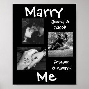 Dit 'Marry Me'-Poster van de Couple op maat gemaak Poster