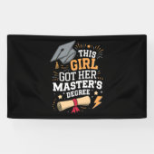 Dit meisje behaalde haar master Afstuderen Spandoek (Horizontaal)