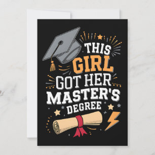 Dit meisje behaalde haar masterdiploma afstuderen kaart