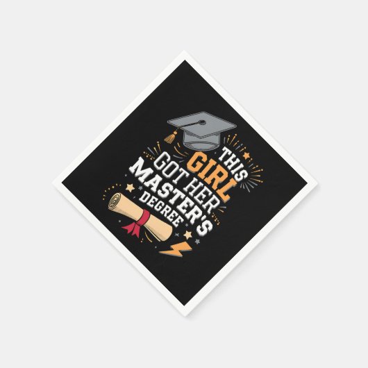 Dit meisje behaalde haar masterdiploma afstuderen servet (Hoek)