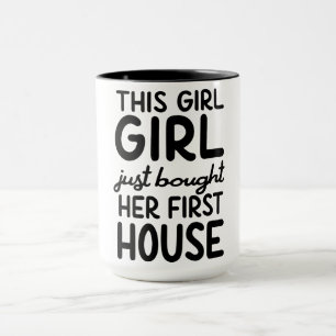 Dit meisje heeft net haar eerste huis gekocht /bla mok