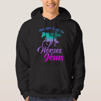 DIT MEISJE HOLT UIT NAAR PAARDEN & JESUS Liefde vo Hoodie