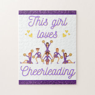 Dit meisje houdt van Cheerlead Legpuzzel