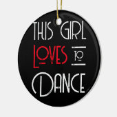 Dit meisje houdt van dansen keramisch ornament (Links)