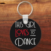 Dit meisje houdt van dansen sleutelhanger (Voorkant)