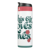 Dit meisje houdt van foxes thermosbeker (Geroteerd rechts)