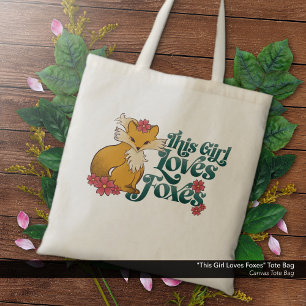 Dit meisje houdt van foxes tote bag