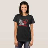 Dit meisje houdt van gebarentaal Funny Asl Deaf Pu T-shirt (Voorkant volledig)