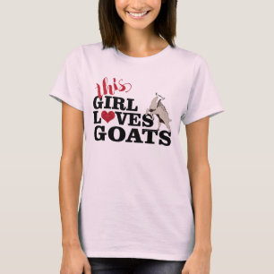 Dit meisje houdt van geiten die geen paarden hebbe t-shirt