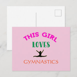 Dit meisje houdt van Gymnastiek Gymnast Quote Briefkaart