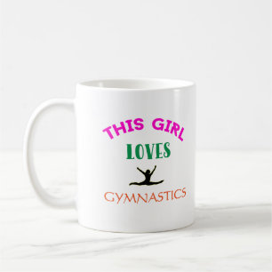 Dit meisje houdt van Gymnastiek Gymnast Quote Koffiemok