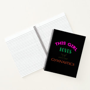 Dit meisje houdt van Gymnastiek Gymnast Quote Notitieboek