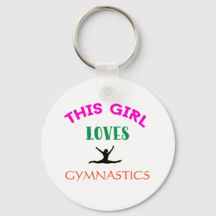Dit meisje houdt van Gymnastiek Gymnast Quote Sleutelhanger
