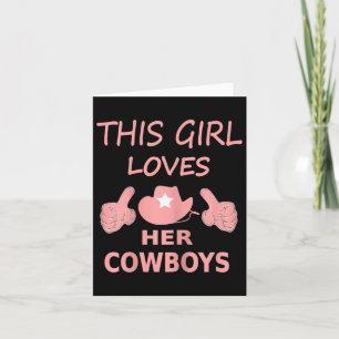 Dit meisje houdt van haar cowboy Schattige Texas D Kaart