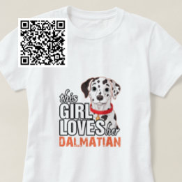 Dit meisje houdt van haar Dalmatiaan T-shirt