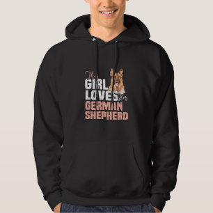 Dit meisje houdt van haar Duitse herder Hoodie