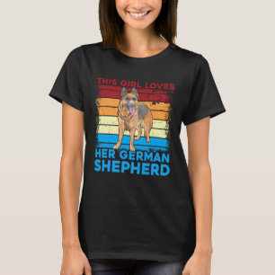 Dit meisje houdt van haar Duitse herdershond Zegt T-shirt
