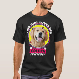 Dit meisje houdt van haar gouden riever t-shirt