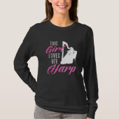 dit meisje houdt van haar harp t-shirt (Voorkant)