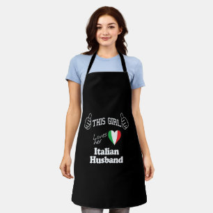 dit meisje houdt van haar italiaanse man schort