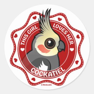 Dit meisje houdt van haar konkatiel ronde sticker