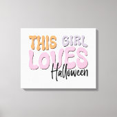 Dit meisje houdt van Halloween Canvas Afdruk (Voorkant)