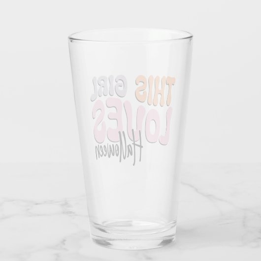 Dit meisje houdt van Halloween Glas (Achterkant)