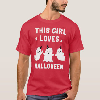 Dit meisje houdt van Halloween grappig T-shirt
