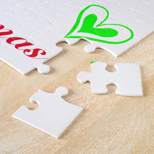 Dit meisje houdt van kerst met gymnastiek legpuzzel (Zijkant)