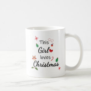 Dit meisje houdt van kerst, Schattigee kerst mok