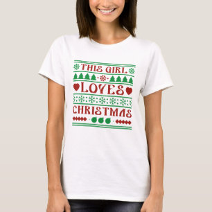Dit meisje houdt van Kerstmis T-shirt