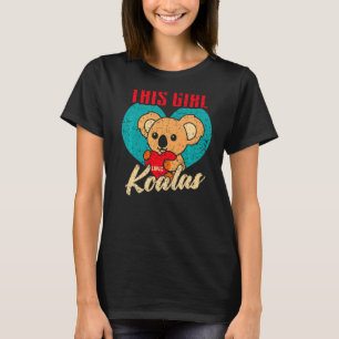 Dit meisje houdt van Koalas Cute Womens Koala Beer T-shirt