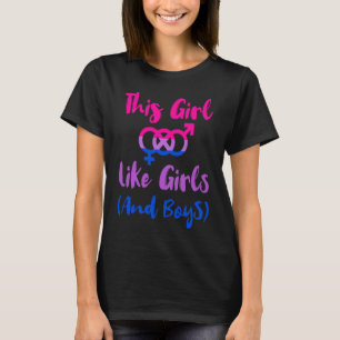 Dit meisje houdt van meisjes en jongens Lesbienne T-shirt