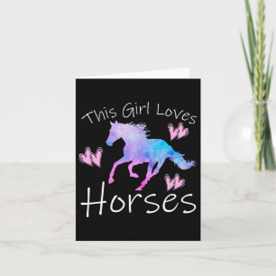 Dit meisje houdt van paarden ruiter cadeau tiener kaart