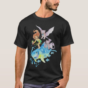 dit meisje houdt van vissen met haar vader t-shirt