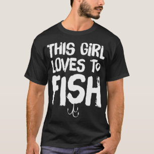Dit meisje houdt van vissen - visliefhebber t-shirt
