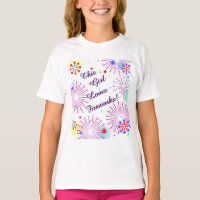 Dit meisje houdt van vuurwerk! 4 juli T-shirt