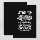 Dit meisje is in augustus jarig verjaardagscadeau kaart (Voorkant / Achterkant)