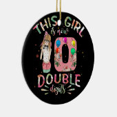 Dit meisje is nu 10 cijfers op de tiende verjaarda keramisch ornament (Rechts)