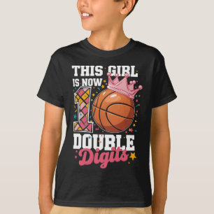 Dit meisje is nu 10 dubbele cijfers Sketll 10 jaar T-shirt