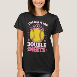 Dit meisje is nu 10 dubbele cijfers Softll-kampioe T-shirt