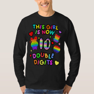 Dit meisje is nu 10 Pop met twee cijfers De tiende T-shirt
