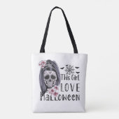 Dit meisje is verliefd op Halloween Draagtas (Achterkant)