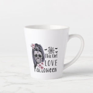 Dit meisje is verliefd op Halloween Latte Mok
