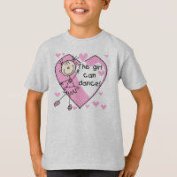Dit meisje kan T-shirts en geschenken dansen