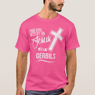 Dit meisje komt langs op Jezus en Gerbils Religiou T-shirt