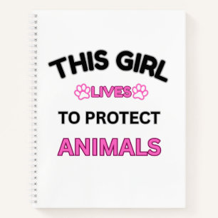 Dit meisje leeft om dieren te beschermen notitieboek