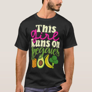 Dit Meisje Loopt Op Groenten Vegan Idee Dames T-shirt