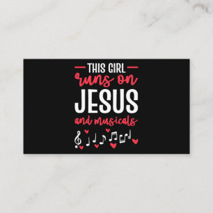 Dit meisje loopt op Jezus en Musicals Theater voor Visitekaartje